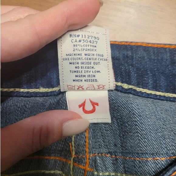 NWT True Religion Joey Super T Jeans 28 Low Rise Revival Tapered Y2K Retro Glam - Picture 10 of 16